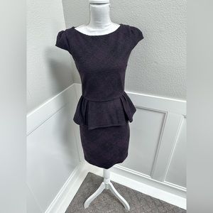 Mango Suit Peplum Cap Sleeve XS Dress